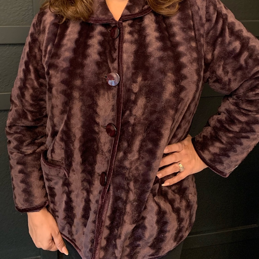 Women’s Plum Purple Plush Coat